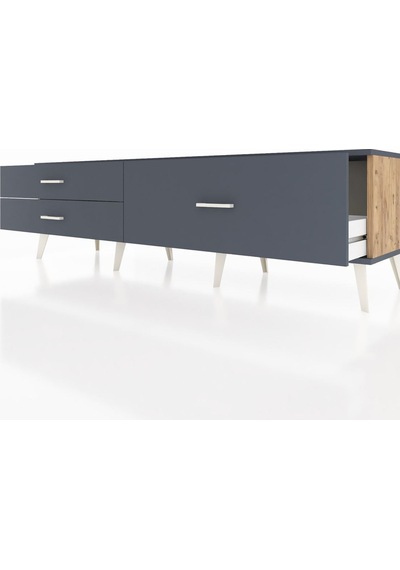 Hyperion Tv Ünitesi 3 Çekmeceli 176x44x51 Çam-antrasit/antrasit Antrasıt/antrasıt