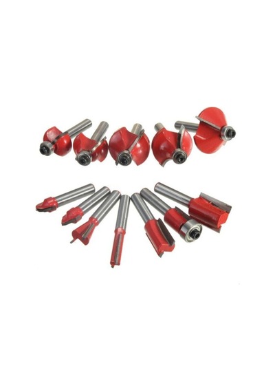 12 Parça 6 Mm Freze Uç Seti Ahşap Oyma Gravür Makine Ucu