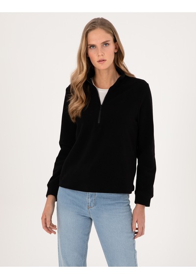 Pierre Cardin Kadın Siyah Sweatshirt 50316333-vr046 Siyah