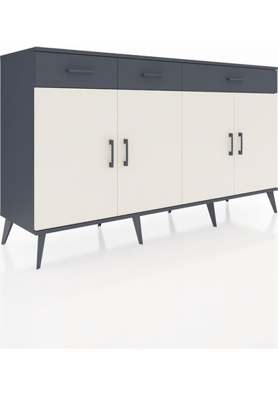 Hyperion Konsol 4 Raflı 3 Çekmeceli 4 Kapaklı 176x44x99 Antrasit-aytaşı/antrasit Antrasıt/aytası - Antrasıt Hyperion Konsol 4 Raflı 3 Çekmeceli 4 Kapaklı 176x44x99 Antrasit-aytaşı/antrasit Antrasıt/aytası - Antrasıt
