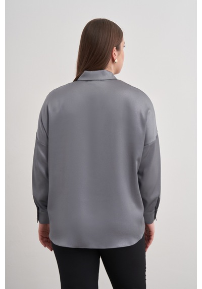 Aker Klasik Gömlek Gri Gri