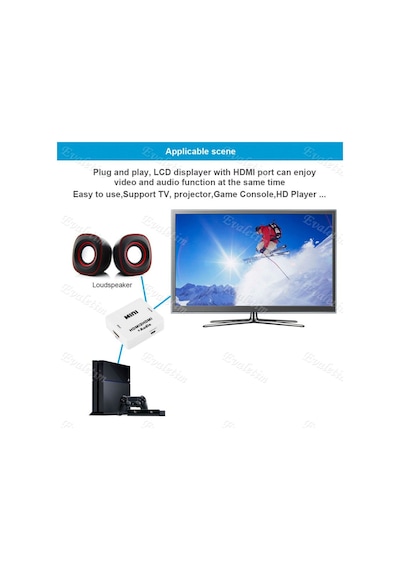 Hdmı To Hdmı + 3.5Mm Ses 1080P Analog Çevirici 4437P Adaptor Dönü