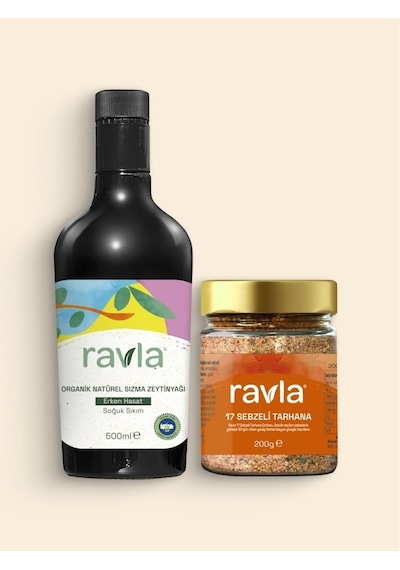 Ravla Organik Zeytinyağı 500 ML + Ravla 17 Sebzeli Tarhana 200 G Yüksek Polifenol Serisi