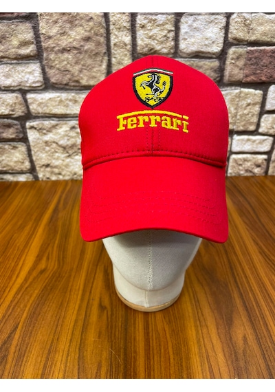 Hamze Ferrari Nakışlı Unisex Beyzbol Cap Şapka Kırmızı