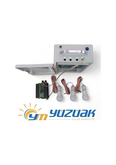 Yüzüak 24 AH Akü 100W Panelli TV-Laptop-Lamba ve Telefon Şarj Sistemi