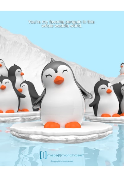 Metalmorphose Penguen Anahtarlık
