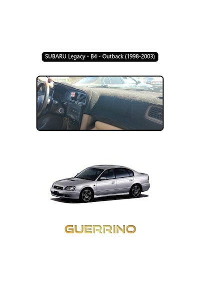 Subaru Legacy / B4 / Outback 1998-2003 Torpido Koruma Halısı Siyah Kenar