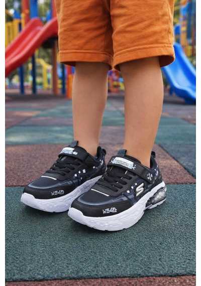 Minibonito Erkek Çocuk Çok Renkli Spor Sneaker Ayakkabı Siyah
