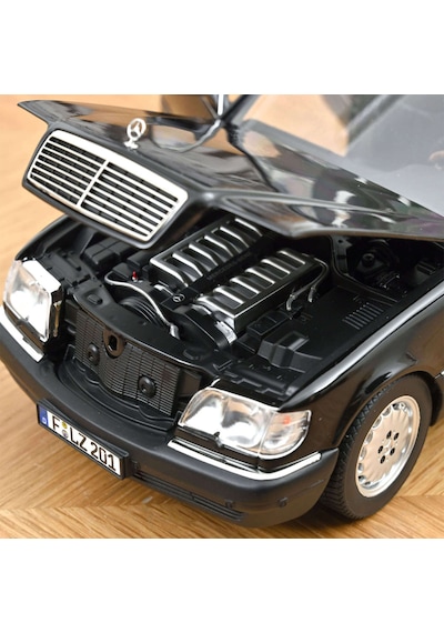 1:18 Ölçek 1997 Mercedes Benz S Class S600 W140 Diecast Metal Minyatür Model Araba 25cm