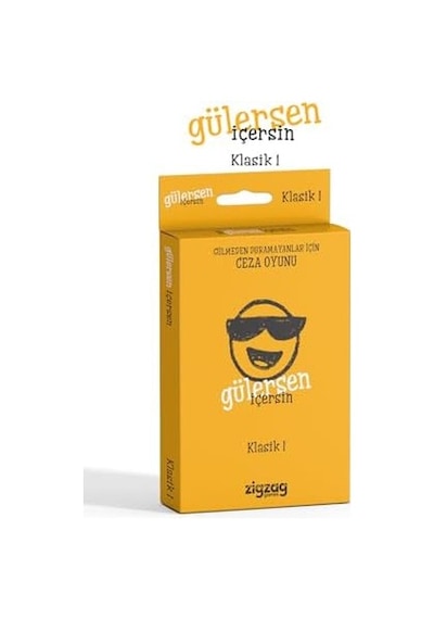 Zigzag Games Gülersen İçersin Klasik 1, Parti Ve Arkadaş Oyunu, Ceza Kartları, 12+ Yaş