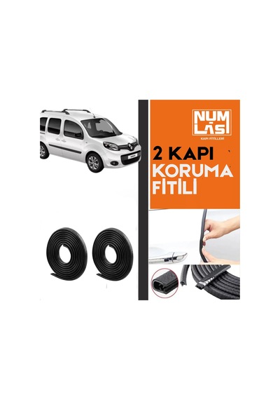 Renault Kango 2008-2021 İki Kapı Koruma Fitili Siyah Renk Numlas-a Kalite-nm2943