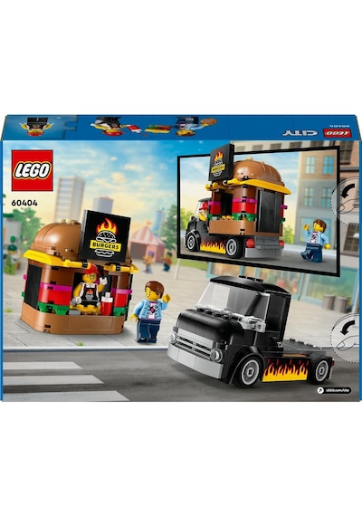 LEGO® City Hamburger Kamyonu 60404 5+ Yaratıcı Oyuncak Yapım Seti - 194 Parça