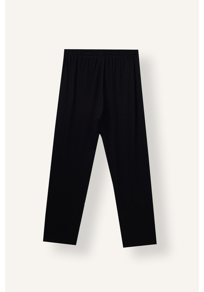 Defacto New Regular Fit Beli Bağcıklı Düz Paça Pijama Altı J0321ax26aubk81 Siyah-bk81