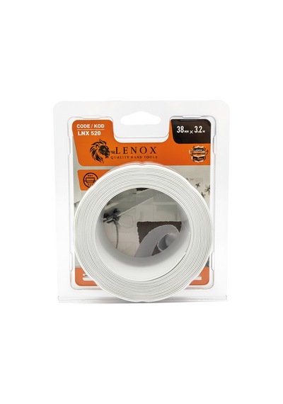 Lenox Lnx 520 Banyo Ve Mutfak Sızdırmazlık Bandı 38 Mm X 3,2 M, Beyaz, Kendinden Yapışkanlı