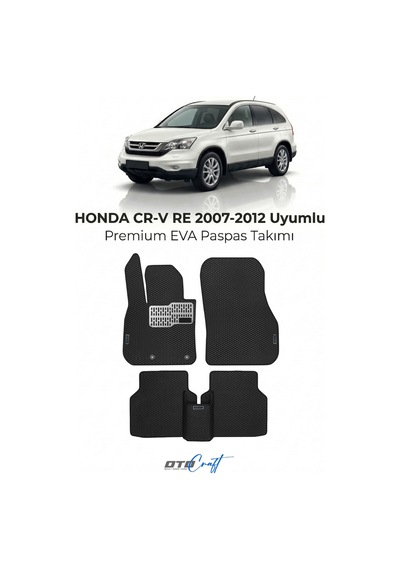 OtoCraft Honda Cr V Re 2007-2012 Araca Özel 3d Havuzlu Eva Paspas Tam Set 5 Parça