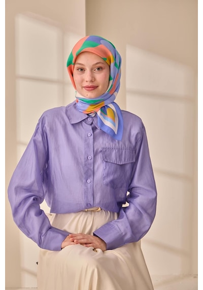 Silk Home Aura Eşarp 140001-15 Lila, Sarı, Yeşil, Somon, Bebe Mavi