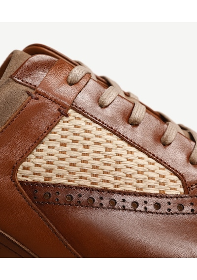 Yargıcı Hasır Detaylı Deri Sneakers 24yeay4488x 057 Kahverengi