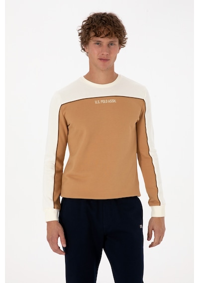 U.S. Polo Assn. Erkek Regular Fit Bisiklet Yaka Camel Sweatshirt 50315507-VR015