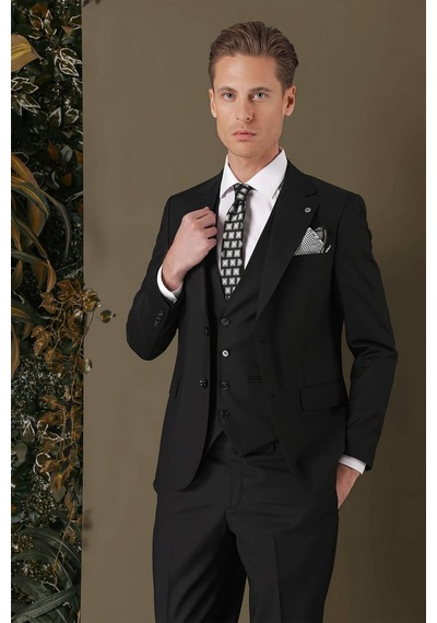 Efor Tk 881 Slim Fit Siyah Klasik Takım Elbise Siyah Efor Tk 881 Slim Fit Siyah Klasik Takım Elbise Siyah
