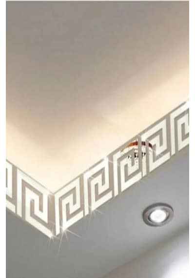 Labirent Bordür Aynalı Gümüş Pleksi 30'lu 9x9 Cm