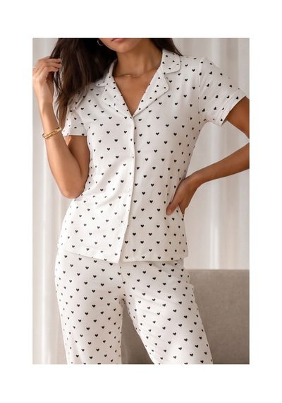 Fit Women Kadın Loose Uzun Paça Pamuk Kar Beyaz Pijama Takımı