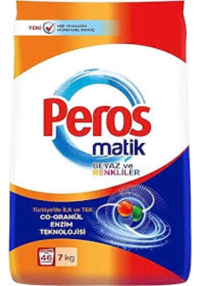 Peros Matik Toz Deterjan Beyaz Ve Renkliler 7 Kg - 46 Yıkama