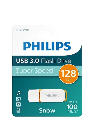 Phılıps 128gb Usb 3.0 Snow Turuncu Fm12fd75b/00