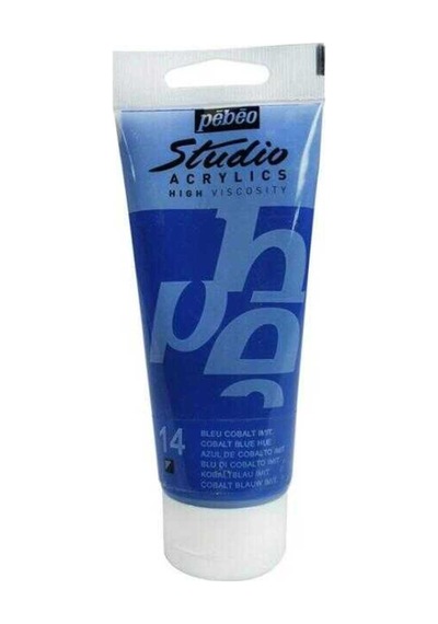 Studio Akrilik Boya - Cobalt Blue Hue - 100ml - N:14 Lacivert