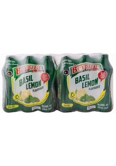 Beypazarı Fesleğen Limon Aromalı Maden Suyu 200 Ml X 24 Adet