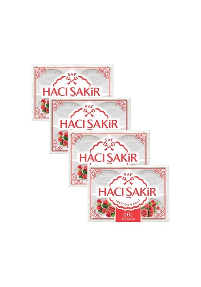 Hacı Şakir Gül Kalıp Sabun 4 x 150 G x 4 Adet