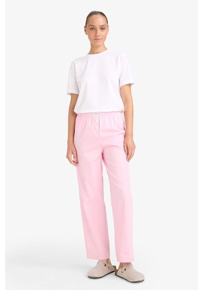Defacto Regular Fit Uzun Poplin Pijama Altı F9835ax25aupn186 Pembe-pn186