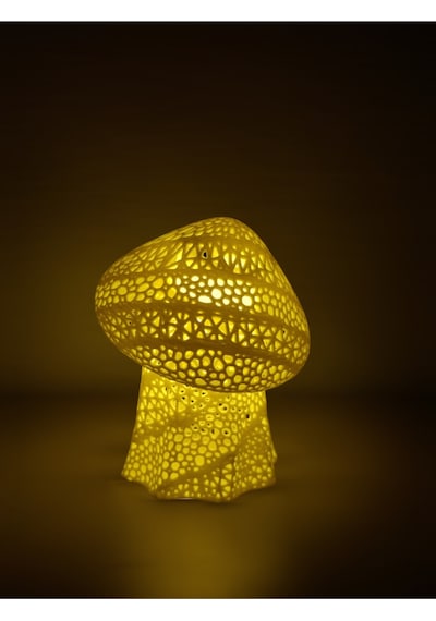 Mantar Tasarımlı 3d Dekoratif Tealight Lamba Tealight Dahil