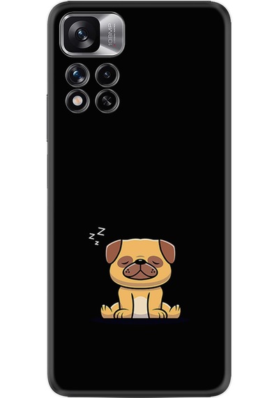 Xiaomi Note 11 Pro 5G Kılıf Resimli Desenli Silikon Platinium Series Uyuyan Köpek 1875