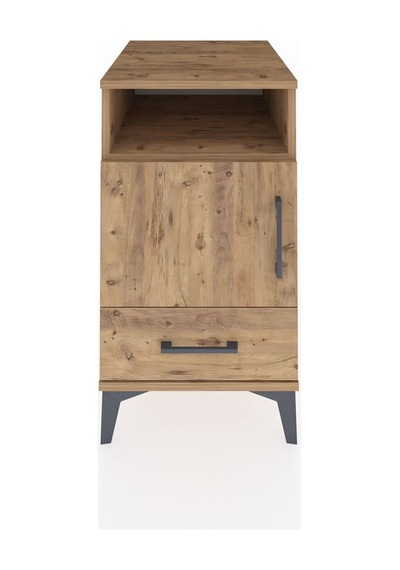 Kronos Komodin 3 Raflı Tek Çekmeceli Tek Kapaklı 44x59x80 Çam-çam Atlas Çam
