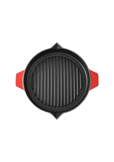 Aryıldız Duo Cast Bombe Grill Tava Kırmızı 30 Cm Renkli