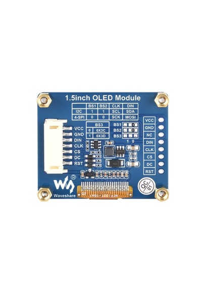 Waveshare 1.5 İnç Oled Ekran - 128x128, 16 Grayscale, Spı/ı2c, 13992