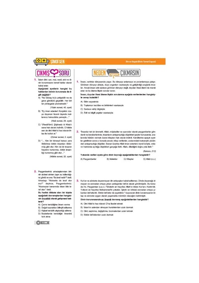 Sınav 8.Sınıf 24 Adımda Din Kültürü ve Ahlak Bilgisi Soru Bankası- Sınav Dergisi Yayınları