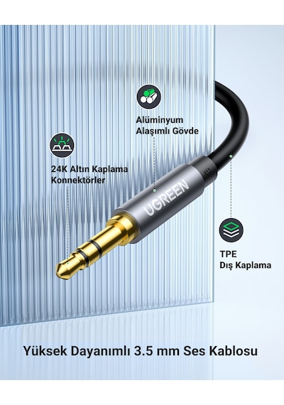 Ugreen 3.5 Mm Jack Ses Aux Uzatma Kablosu 1.5 Metre, 10593