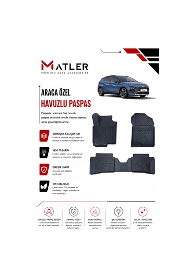 Hyundai Bayon 2024 Model 4d Ekstra Havuzlu Paspas