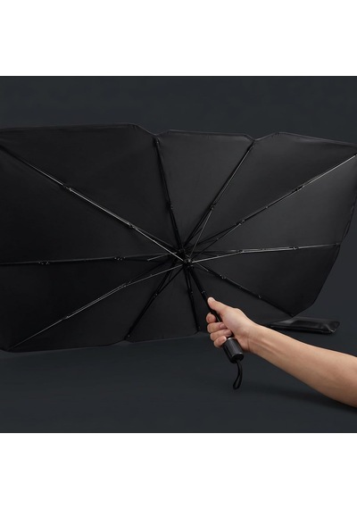 Tr Araba Ön Cam Güneşliği Şemsiye 140x80 Cm - Deri Kılıflı Katlanabilir Oto Güneşlik, Isı Ve Uv Engelleyici Genel