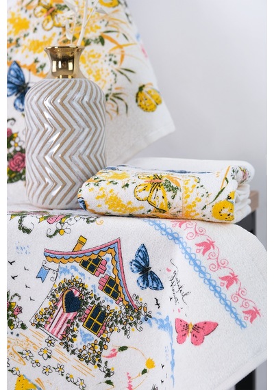 En Güzel Mutfak Havlusu Modeli 2'li Kelebekli Ev