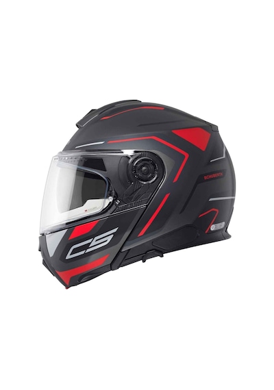 Schubert C5 Omega Antrasit Çene Açılır Motosiklet Kask Antrasit - Kırmızı