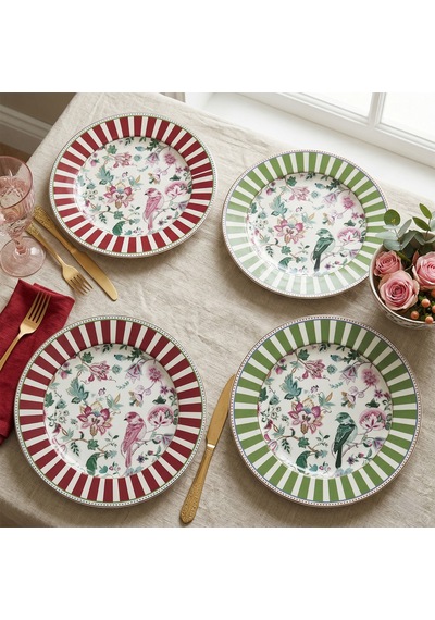 Lucky Art Madelıne Bone 27 Cm 4lu Tabak Setı Çok Renkli
