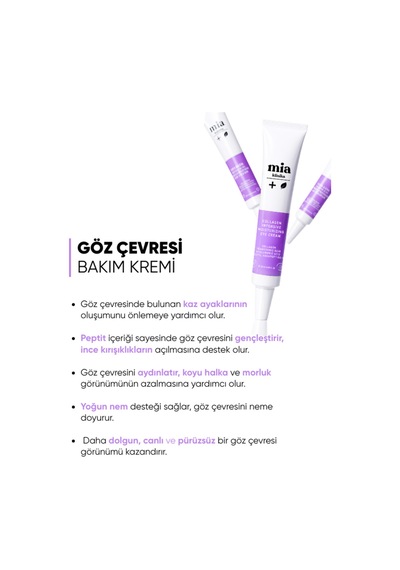 Mia Klinika Kolajen İçerikli Göz Çevresi Bakım Kremi 20 ML
