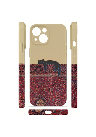 Apple iPhone Uyumlu 13 Vorian İnce Kamera Korumalı Mika Kılıf Persian Cat Lounge Persian Cat Lounge Mika