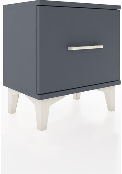 Arges Komodin Tek Çekmeceli 44x30x48 Antrasit-antrasit Antrasit