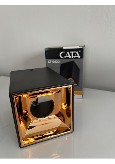 Cata Bergama Sıva Üstü Armatür Siyah Kasa Ct-5420 Siyah - Altın