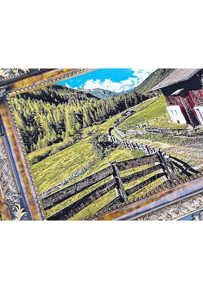 Vadiye Bakış Adlı İran Tebriz Halı Tablo 123x73cm - Duvar Halı Kilim Tablo