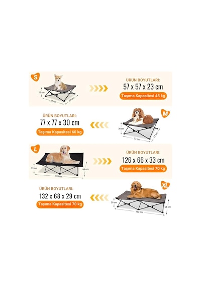 Kingcamp Pets Sedum L Katlanır Köpek Yatağı Siyah