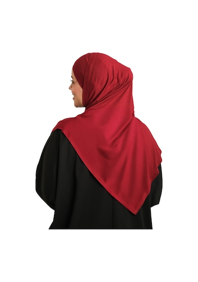 Hürrem Bone Bordo Pratik Hazır Geçmeli Tesettür Eşarp Viskon Boneli Büyük Boy 1290bv 16 bordo